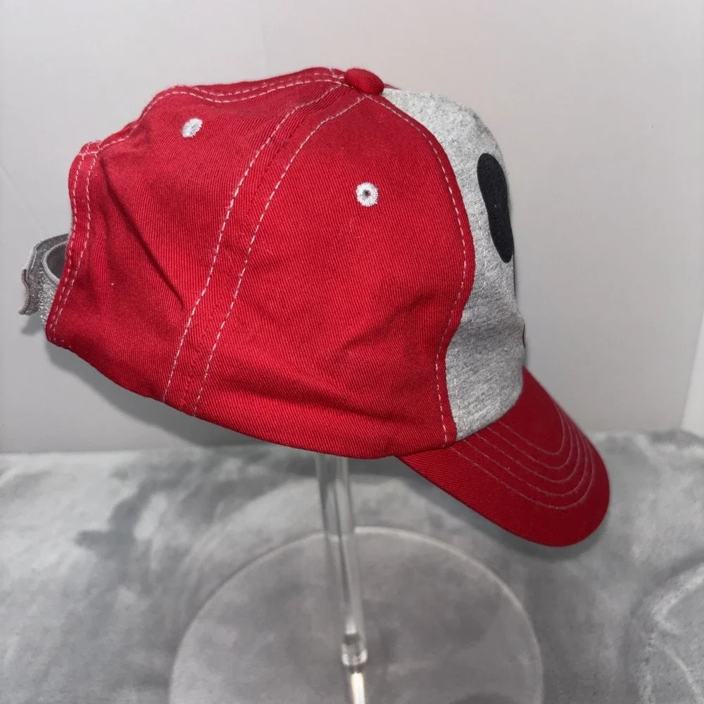 Kid's Disney Mickey Mouse Red Screen Print Tack Closure Baseball Cap
